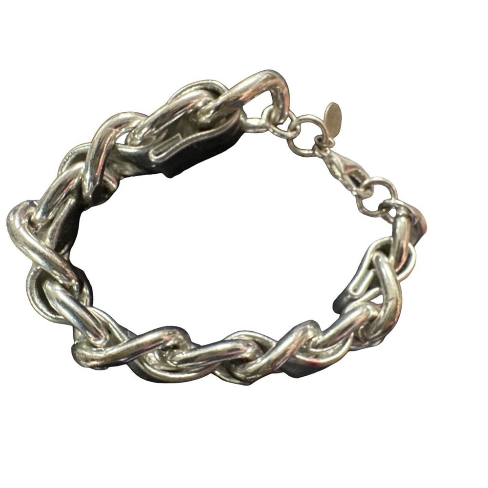 Express Weaved Vegan PU Leather and Metal Chain